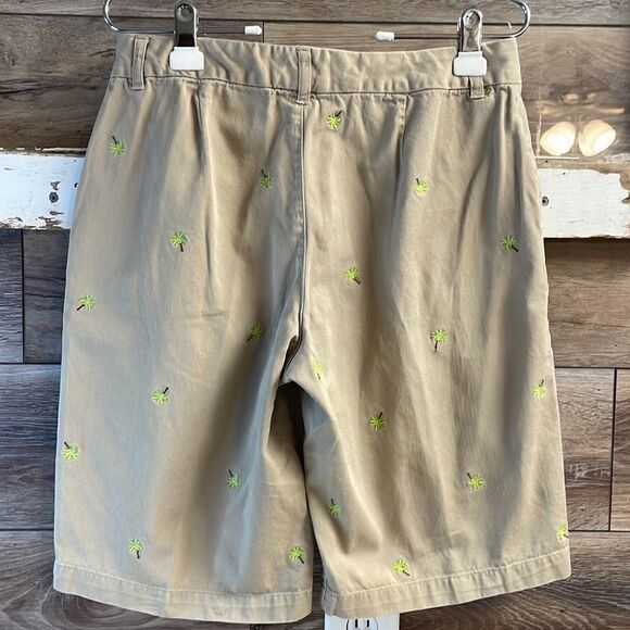 Khakis World Fashion Ladies Shorts w/ embroidered palm trees, Size 8 - Picture 5 of 9